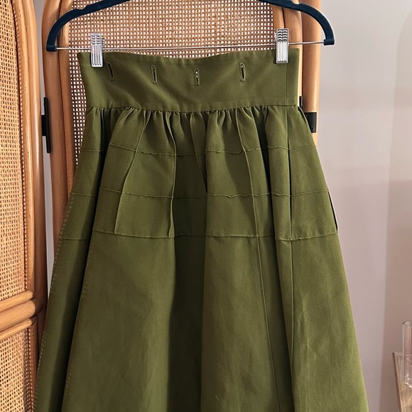 Anthropologie Maeve Olive Green Dress / Co-ord Set - Picture 4 of 7